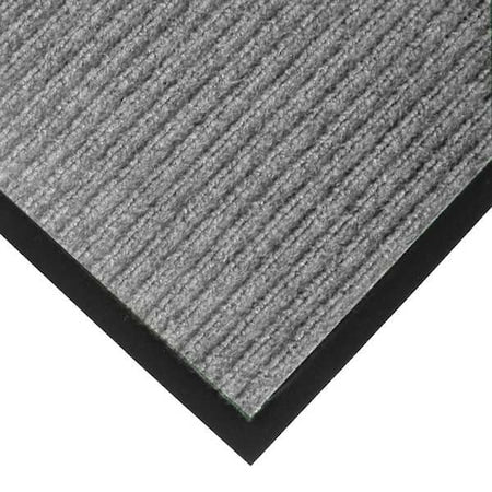 Entrance Mat, Polypropylene, 3/8 in Thick, Gray, 4 ft W x 6 ft L