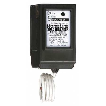 Surge Protection Device, 1 Phase, 120/240V AC, 2 Poles, 3 Wires, L-L/L-N, 900 J, NEMA 2