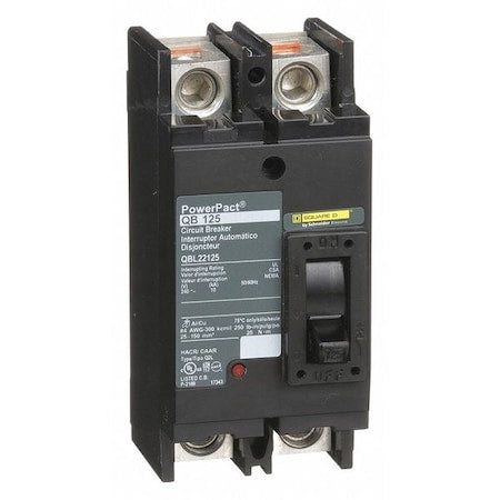 Molded Case Circuit Breaker, POWERPACT Q Series, 125A, 2 Pole, 240V AC, 10kA at 240V AC