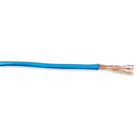 Data Cable,Cat 6,23 AWG,1000ft,Blue