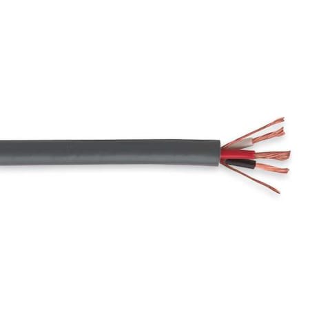 Bus Drop Cable, Drop Cord, 10 AWG, 3 C, Gray, PVC, Stranded, 600V, 250 ft