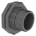 Bulkhead Tank Fitting, 4", PVC/EPDM, Socket x Socket