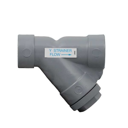 Y Strainer, 1/2" Pipe, Threaded, CPVC, 150 psi