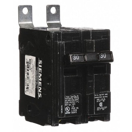 Miniature Circuit Breaker, BL Series, 30A, 2 Pole, 120/240V AC, 10kA at 120/240V AC