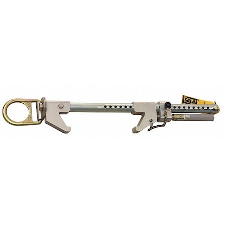 Fixed Beam Anchor, 26 in Length, 310 lb Weigth Capacity, Aluminum, Steel Anchor