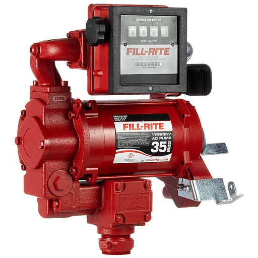 Fuel Transfer Pump, 115/230V AC, 35 gpm Max. Flow Rate , 3/4 HP, Cast Iron, 1-1/4 in MNPT Inlet