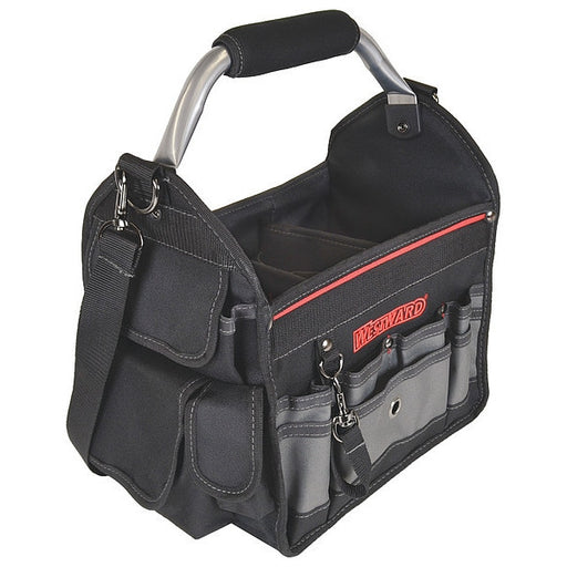 Tool Tote, Black, Polyester, 18 Pockets
