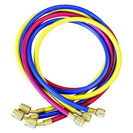 Manifold Hose Set,60 In,Red,Yellow,Blue