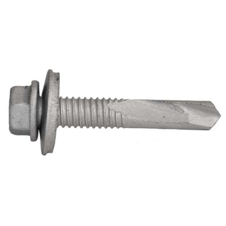 Self-Drilling Screw, #12 x 1 1/4 in, Climaseal Steel Hex Head External Hex Drive, 250 PK