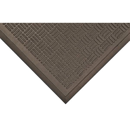 Entrance Mat, Rubber, 5/32 in Thick, Black, 4 ft W x 6 ft L