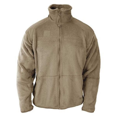 Jacket, 100% Polyester Fleece, Nylon, Zip, Tan, R/L