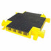 Cable Protector Intersection, 4 in H, 2 ft L, 24 in W, 4 Channel, Polyurethane, Black, Yellow