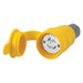 Watertight Locking Connector, L15-20R, 20 A, 250V AC, Three Phase, 3 Pole, Screw Terminals, Yellow