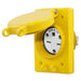 Watertight Straight Blade Receptacle, 6-15R, 15 A, 250V AC, 2 Pole, 3 Wire, Flush Mount, Grounded