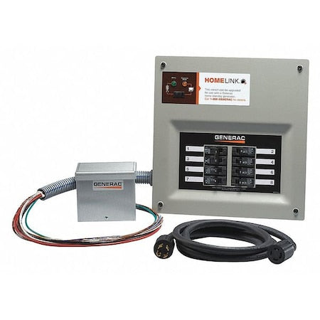 HomeLink Upgradeable 30 Amp Manual Transfer Switch with Aluminum Power Inlet Box