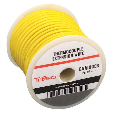 ThermocoupleWire,TypeKX,20AWG,Ylw,100ft