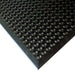 Antifatigue Mat, Mini Diamond Studded Top, 3 ft x 10 ft, 1/2 in Thick, Beveled Edge, Natural Rubber
