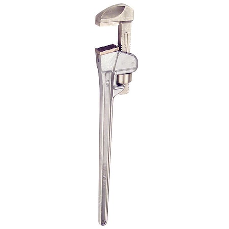 24 in L 4 1/4 in Cap. Aluminum Straight Pipe Wrench