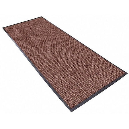 Entrance Mat, Polypropylene, 3/8 in Thick, Brown, 4 ft W x 6 ft L