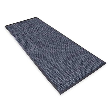Entrance Mat, Polypropylene, 3/8 in Thick, Blue, 4 ft W x 6 ft L
