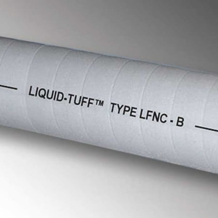 Liquid-Tight Corrugated Conduit, 1-1/4 in Trade Size, 100 ft, 8 in Bend, PVC, Gray