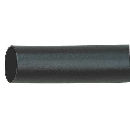 Heat Shrink Tube, Thin Wall, 2:1 I.D. Shrink Ratio, 0.75 in I.D. Before Shrinking, Black, 4 ft