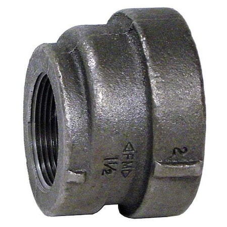 Eccentric Reducer Coupling Eccentric Reducer Coupling, 2" x 3/4" Pipe, FNPT, Cast Iron, Class 125