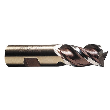 4-Flute HSS Center Cutting Square Single End MIll Cleveland HG-4C Bright 1-1/4x1-1/4x2x4-1/2