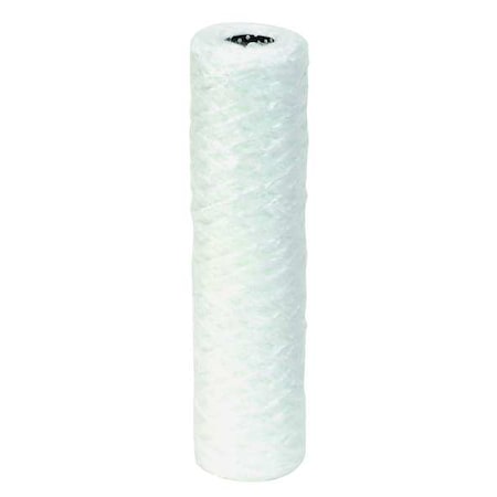 String Wound Filter Cartridge, 5 gpm, 10 Micron, 4-1/2" O.D., 9 7/8 in H, 6 PK