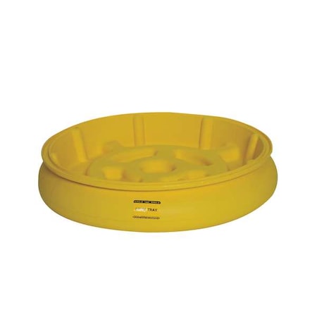 Spill Tray, Yellow, Circle, 10 gal