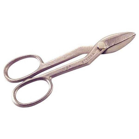 Tinners Snip, Straight, 8 in, High Strength Nickel Aluminum Bronze