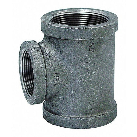 Reducing Tee Reducing Tee, 3" x 3" x 1" Pipe, FNPT, Malleable Iron, Class 150