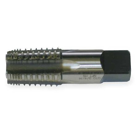 Pipe Tap, 3/4"-14, Taper, 5 Flutes, NPT