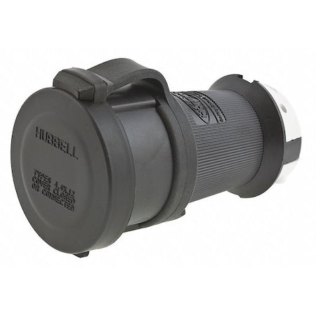 Watertight Locking Connector, L15-20R, 20 A, 250V AC, Three Phase, 3 Pole, Screw Terminals