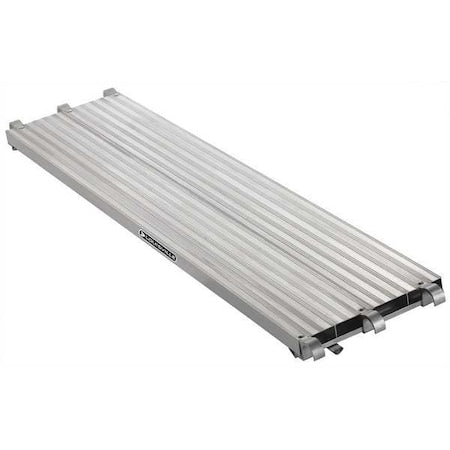 Scaffolding Stage,2in H x 7ft L,Aluminum