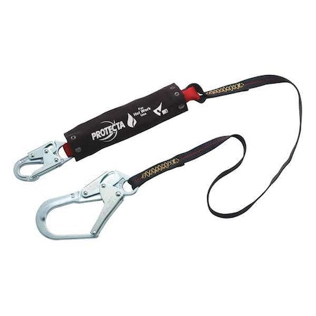 PRO(TM) Pack Shock Absorbing Lanyard, 6 ft. Length, Snap Hook, Steel, 1 Leg(s)