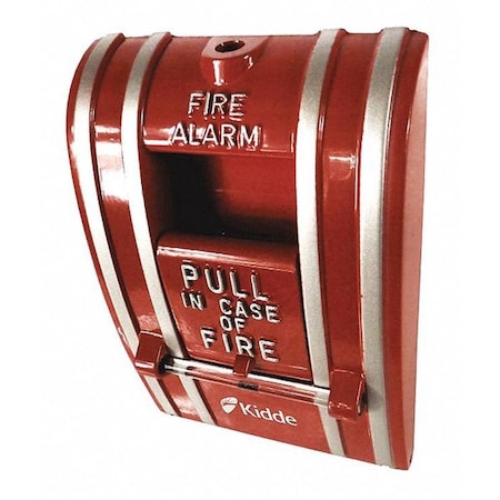 Fire Alarm Pull Station,Red,2-1/2" D