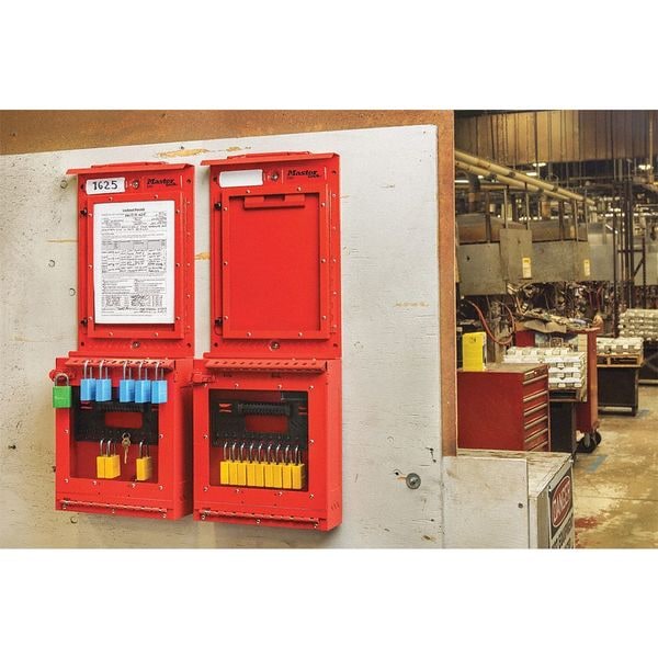 Master Lock® Lockout Station, Electrical Focus, Zenex™ Thermoplastic Padlocks, S1850E410