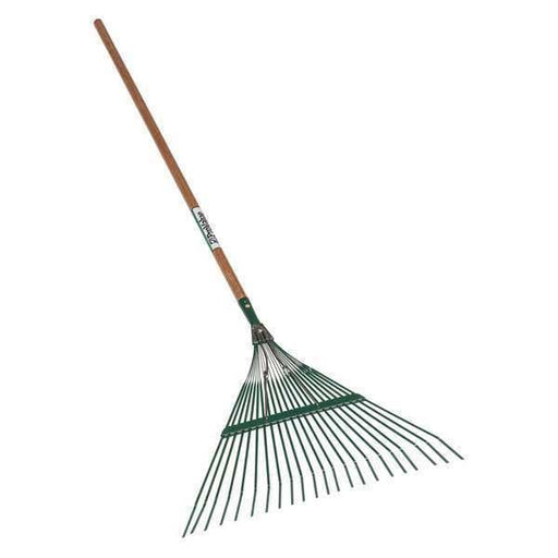 22 in Spring Brace Leaf Rake, 24 Tines, 48 in L Hardwood Handle