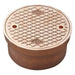 Round Floor Cleanout, Polished Bronze, 4", Inside Caulk