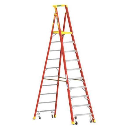 13 ft Fiberglass Podium Stepladder, 300 lb Capacity