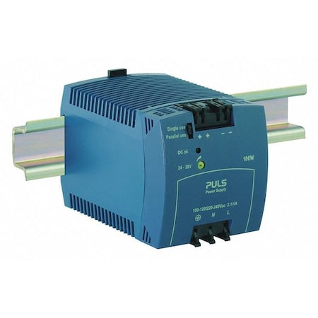 DC Power Supply, 100/120V AC; 200/240V AC, 24/28V DC, 100 W, 4.2 A, DIN Rail