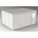 4-Wall Modular In-Plant Office, 8 ft 1 3/4 in H, 16 ft 4 1/2 in W, 12 ft 4 1/2 in D, Gray