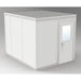 4-Wall Modular In-Plant Office, 8 ft 1 3/4 in H, 10 ft 4 1/2 in W, 8 ft 4 1/2 in D, Gray