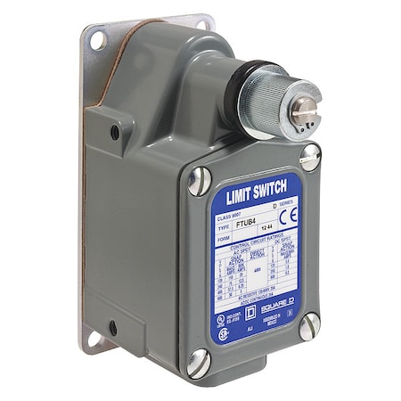 Foundry Duty Limit Switch, No Lever, Rotary, SPDT, 12A at 600V AC, Actuator Location: Side