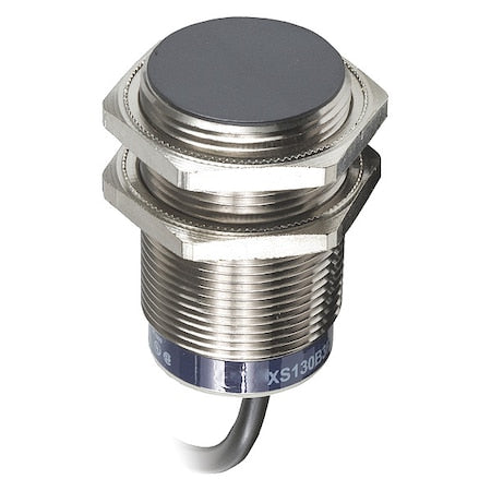 Cylindrical, Inductive Proximity Sensor, 36 mm Dia., Brass, 5 m, Bare Wire, 2 Wires, Shielded