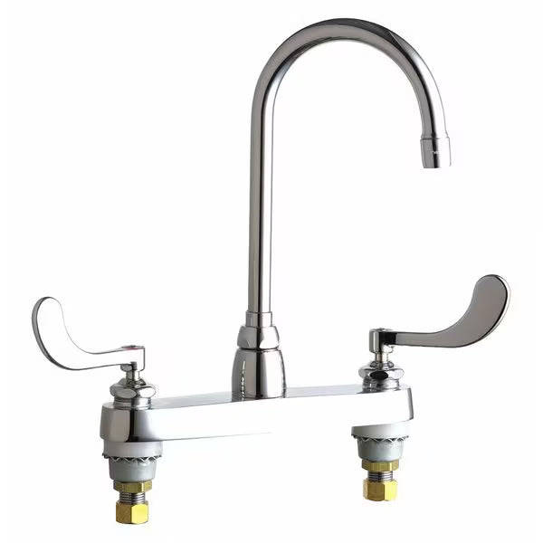Gooseneck Kitchen/Bathroom Faucet, Manual, 8" Mount, 2 Hole Commercial
