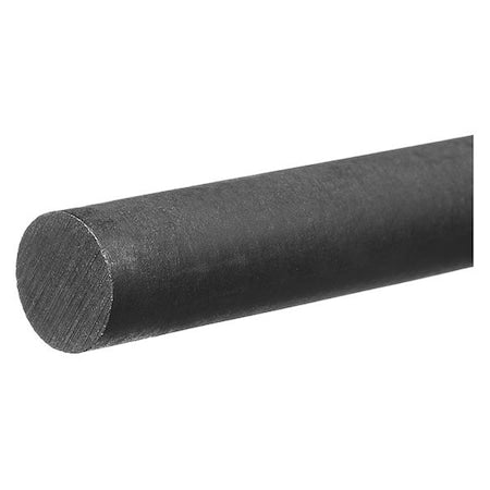 Black Acetal Homopolymer Acetal Homopolymer Rod 1 ft L, 3 in Dia.
