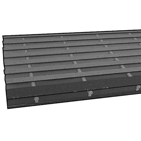 Fiberglass Bar Stair Tread Fiberglass Yellow With Black Nosing, 2 ft W x 1 1/2 in Thick