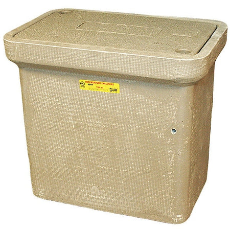Underground Enclosure Assembly, Electric Cover, 18 in H, 20-1/4 in L, 13-3/8 in W, 8,000 lb